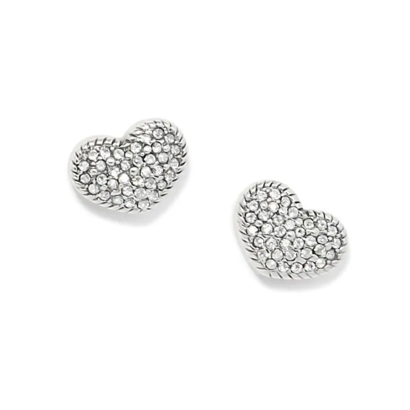 Brighton Illumina Celeste Heart Post Earrings Silver Online