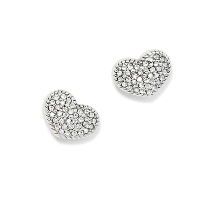 Brighton Illumina Celeste Heart Post Earrings Silver Online