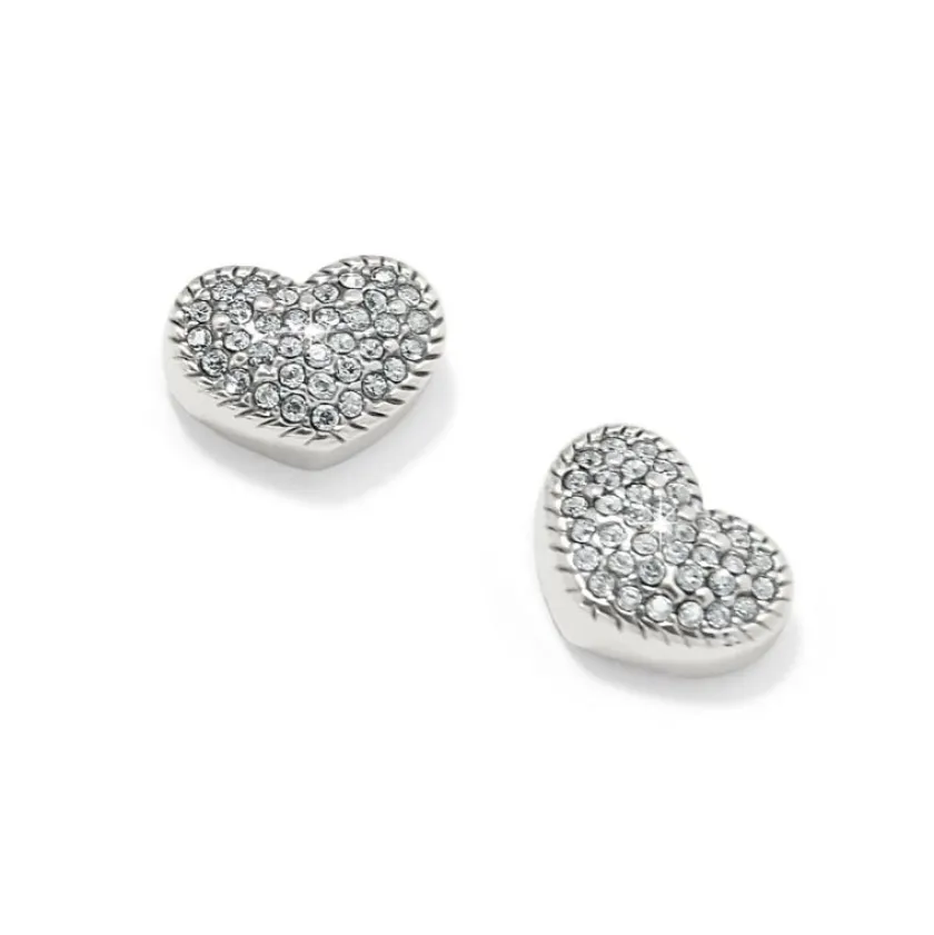 Brighton Illumina Celeste Heart Post Earrings Silver Online