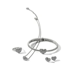 Brighton Illumina Celeste Heart Post Earrings Silver Online