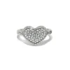 Brighton Illumina Celeste Heart Ring Silver New