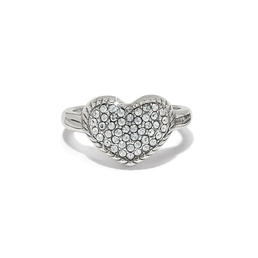 Brighton Illumina Celeste Heart Ring Silver New