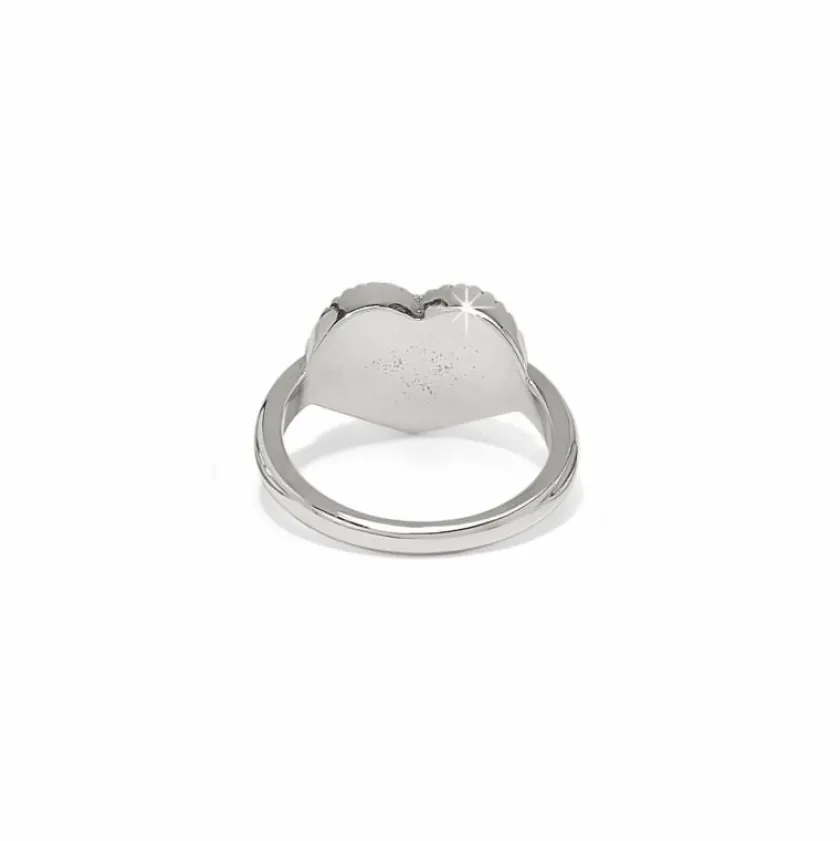 Brighton Illumina Celeste Heart Ring Silver New