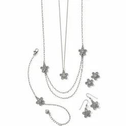 Brighton Illumina Daisy Multi Chain Necklace Silver New