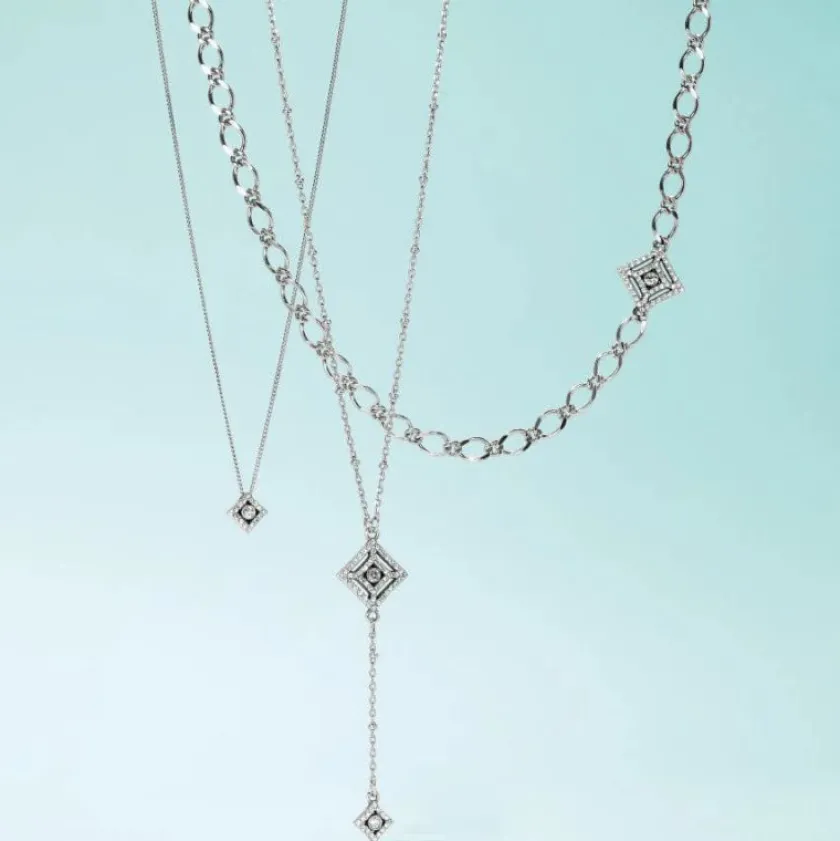 Brighton Illumina Diamond Y Necklace Silver Hot