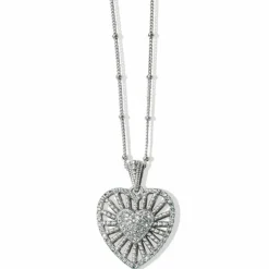 Brighton Illumina Heart Burst Necklace Silver Sale
