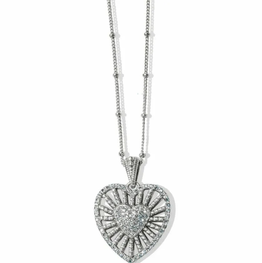 Brighton Illumina Heart Burst Necklace Silver Sale