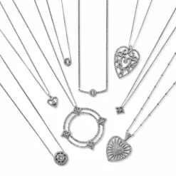 Brighton Illumina Heart Burst Necklace Silver Sale