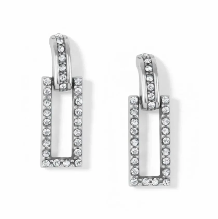 Brighton Illumina Light Linx Post Drop Earrings Silver New