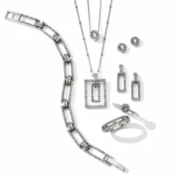 Brighton Illumina Light Linx Post Drop Earrings Silver New