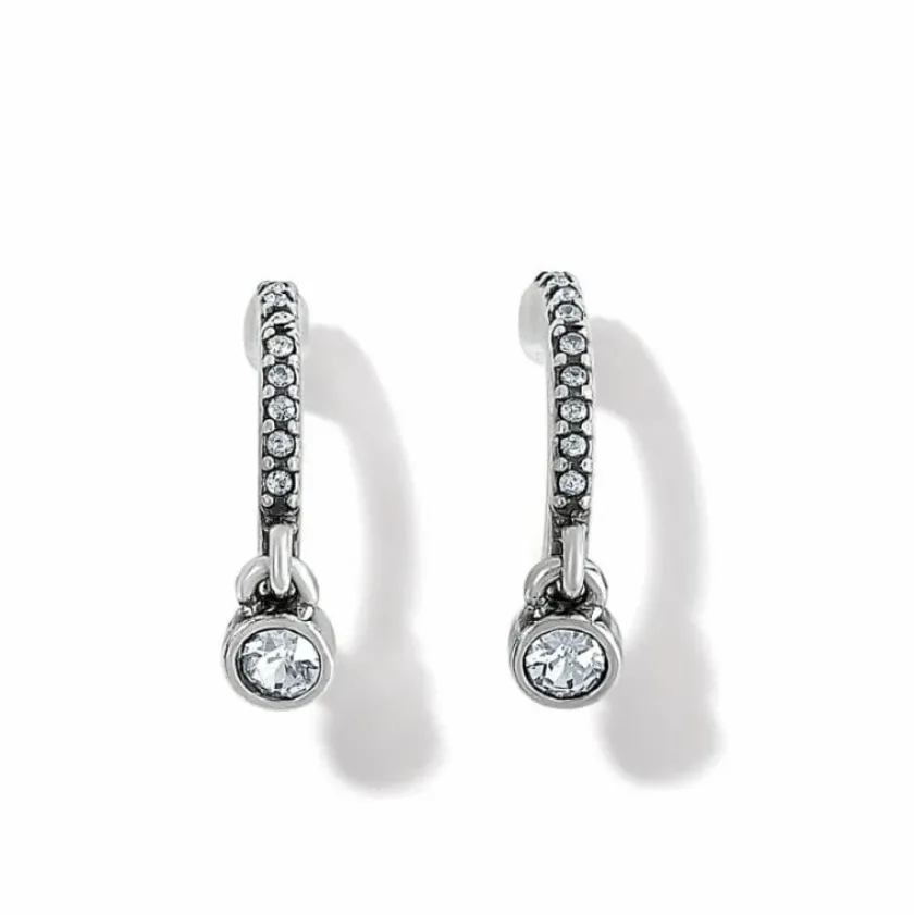 Brighton Illumina Lights Allure Hoop Earrings Silver New