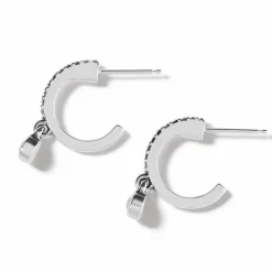 Brighton Illumina Lights Allure Hoop Earrings Silver New