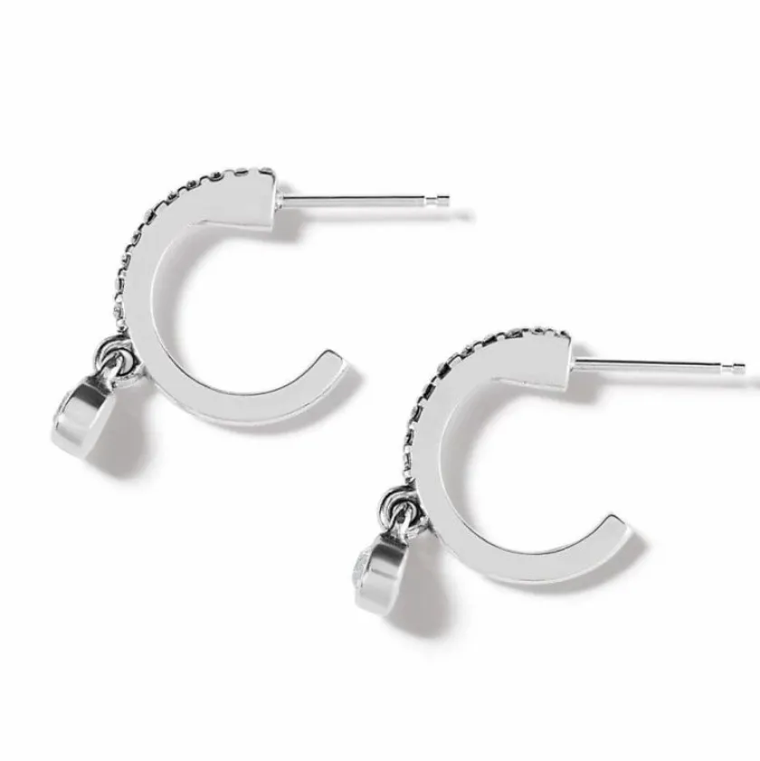Brighton Illumina Lights Allure Hoop Earrings Silver New