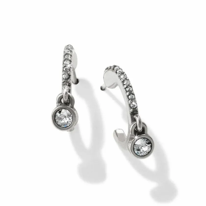 Brighton Illumina Lights Allure Hoop Earrings Silver New
