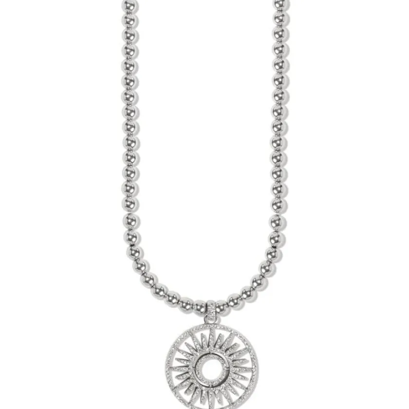 Brighton Illumina Sun Beaded Necklace Silver Outlet
