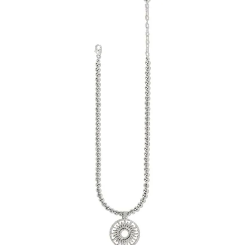 Brighton Illumina Sun Beaded Necklace Silver Outlet