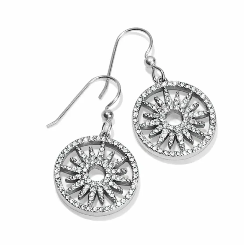 Brighton Illumina Sun French Wire Earrings Silver New