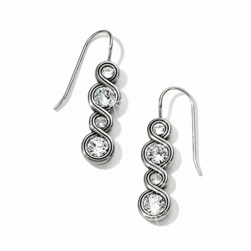 Brighton Infinity Sparkle French Wire Earrings Silver New