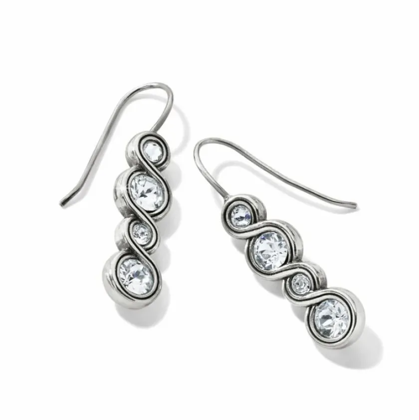 Brighton Infinity Sparkle French Wire Earrings Silver New