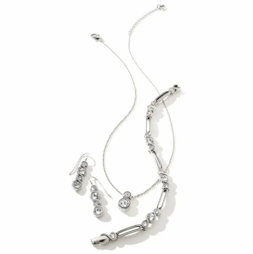 Brighton Infinity Sparkle French Wire Earrings Silver New