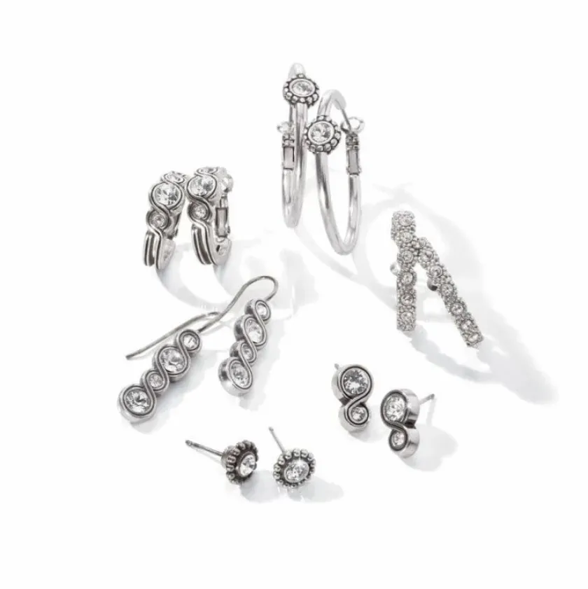 Brighton Infinity Sparkle French Wire Earrings Silver New
