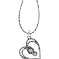 Brighton Infinity Sparkle Petite Heart Necklace Silver Best