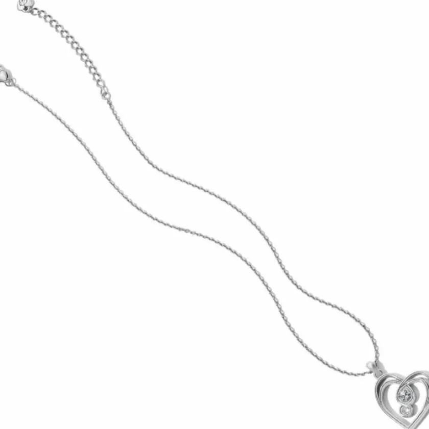 Brighton Infinity Sparkle Petite Heart Necklace Silver Best