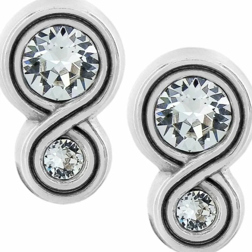 Brighton Infinity Sparkle Post Earrings Silver Discount