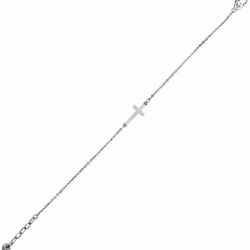 Brighton Inner Shine Cross Anklet Silver Hot