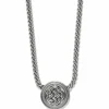 Brighton Interlok Bold Medallion Necklace Silver Outlet