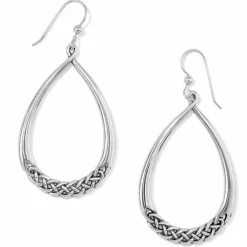 Brighton Interlok Braid Drop French Wire Earrings Silver Sale