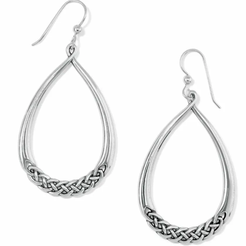 Brighton Interlok Braid Drop French Wire Earrings Silver Sale