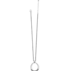 Brighton Interlok Braid Drop Necklace Silver Online