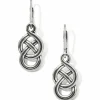 Brighton Interlok Braid Petite Leverback Earrings Silver Clearance