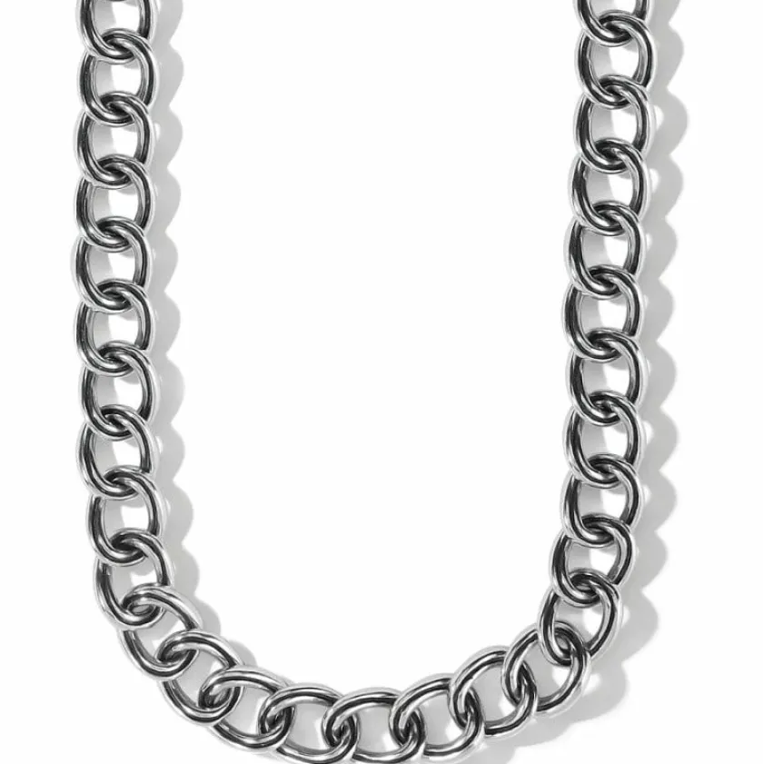 Brighton Interlok Chain Collar Necklace Silver Sale
