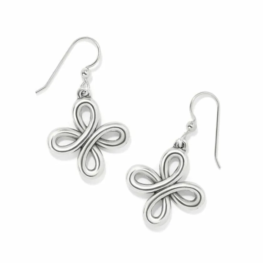 Brighton Interlok Curve French Wire Earrings Silver Fashion