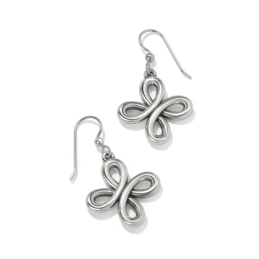 Brighton Interlok Curve French Wire Earrings Silver Fashion