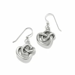Brighton Interlok Curve Heart French Wire Earrings Silver Online