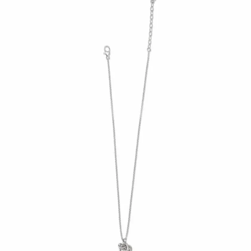 Brighton Interlok Curve Heart Necklace Silver Fashion