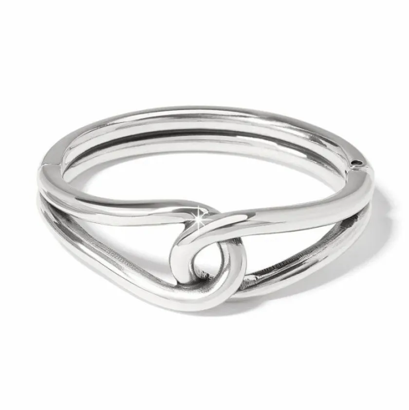 Brighton Interlok Curve Hinged Bangle Silver Online