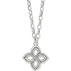 Brighton Interlok Floral Knot Bold Necklace Silver Fashion