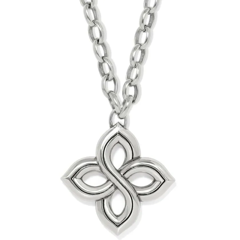 Brighton Interlok Floral Knot Bold Necklace Silver Fashion