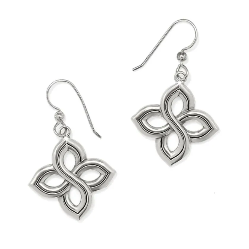 Brighton Interlok Floral Knot French Wire Earrings Silver Fashion