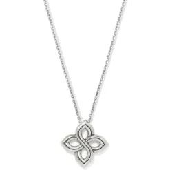 Brighton Interlok Floral Knot Necklace Silver Discount