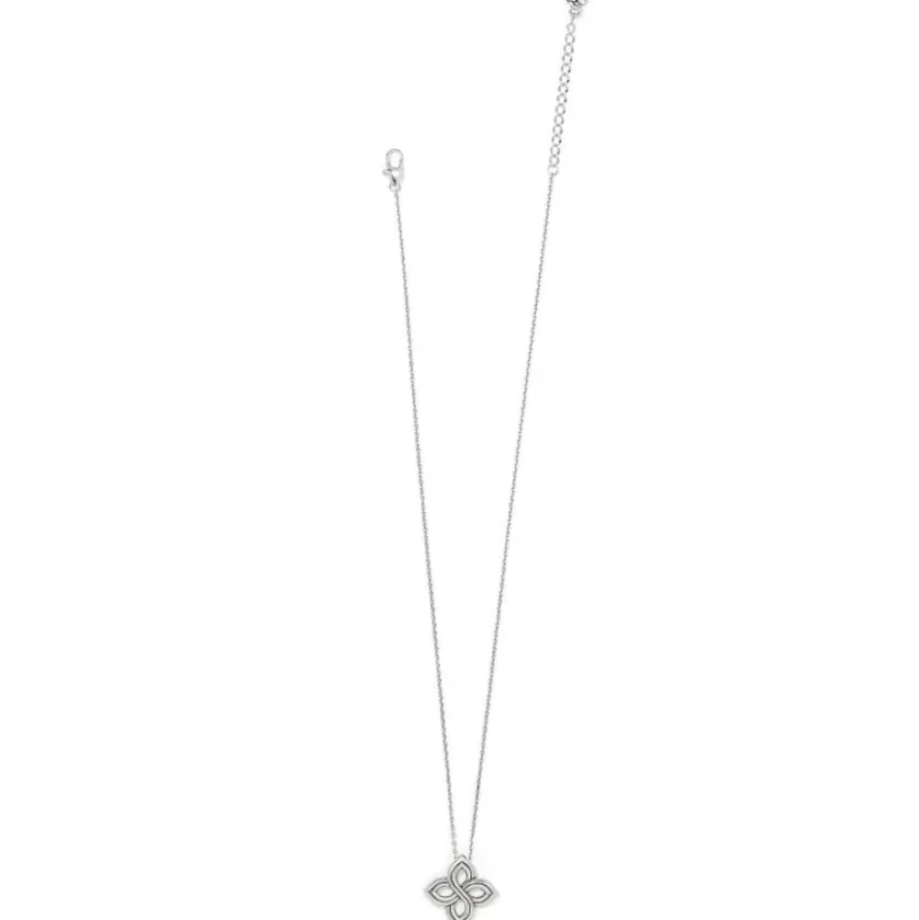 Brighton Interlok Floral Knot Necklace Silver Discount