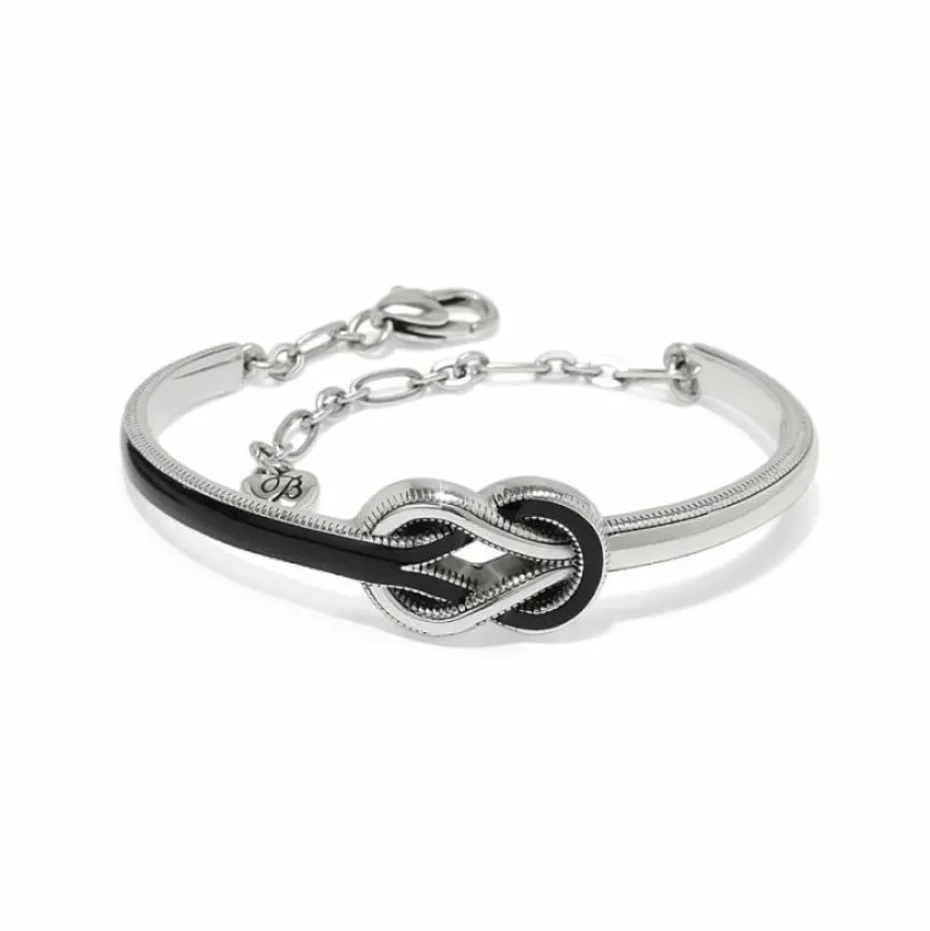 Brighton Interlok Harmony Bar Bracelet Silver-Black Best