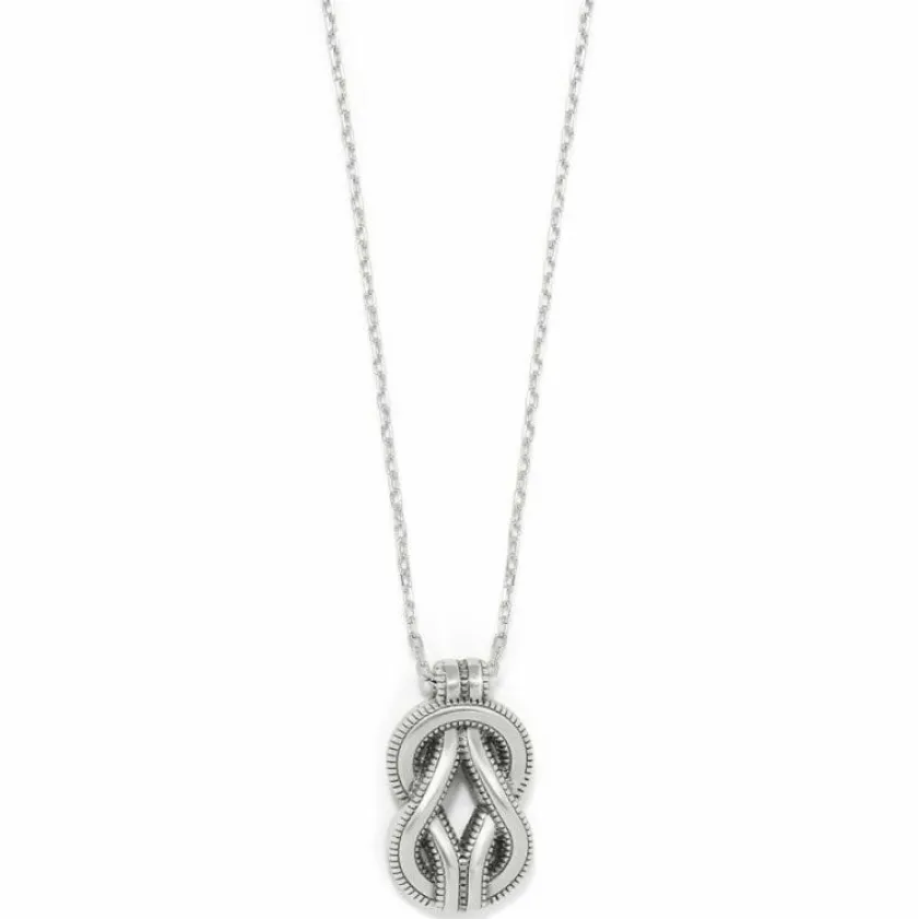 Brighton Interlok Harmony Black Necklace Silver-Black New
