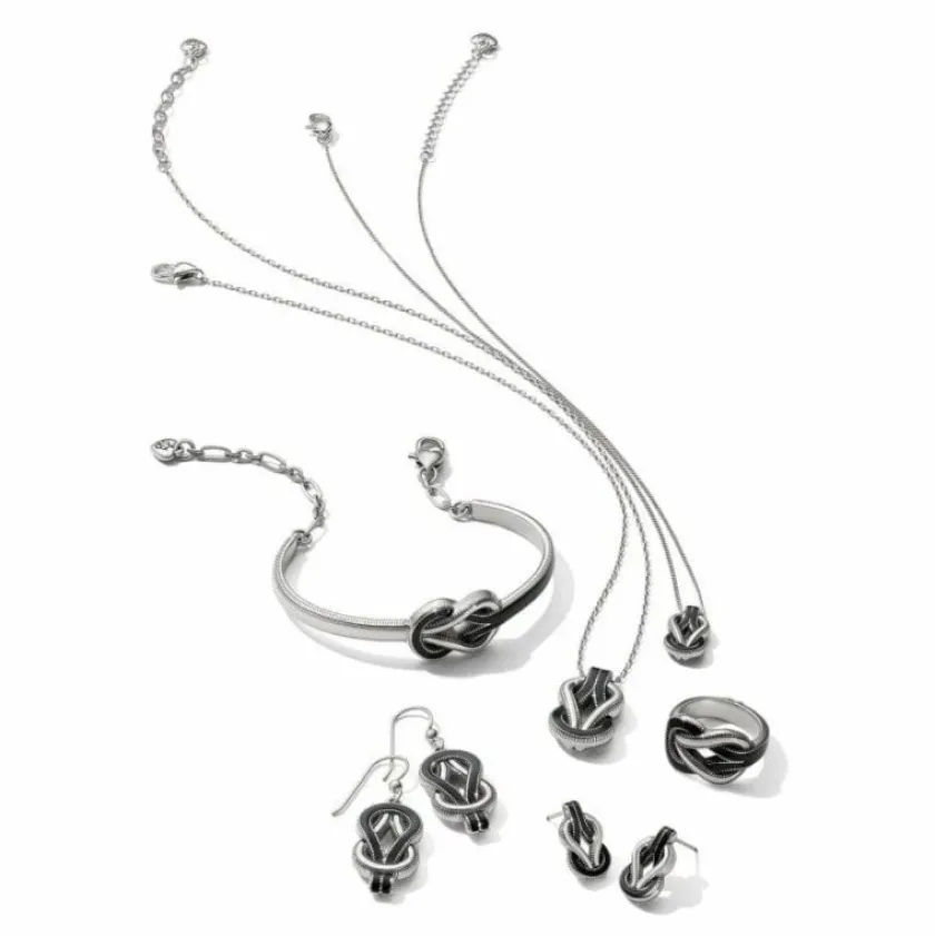 Brighton Interlok Harmony Black Necklace Silver-Black New