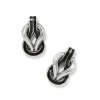 Brighton Interlok Harmony Black Post Earrings Silver-Black Online