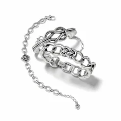 Brighton Interlok Harmony Bold Bar Bracelet Silver Discount
